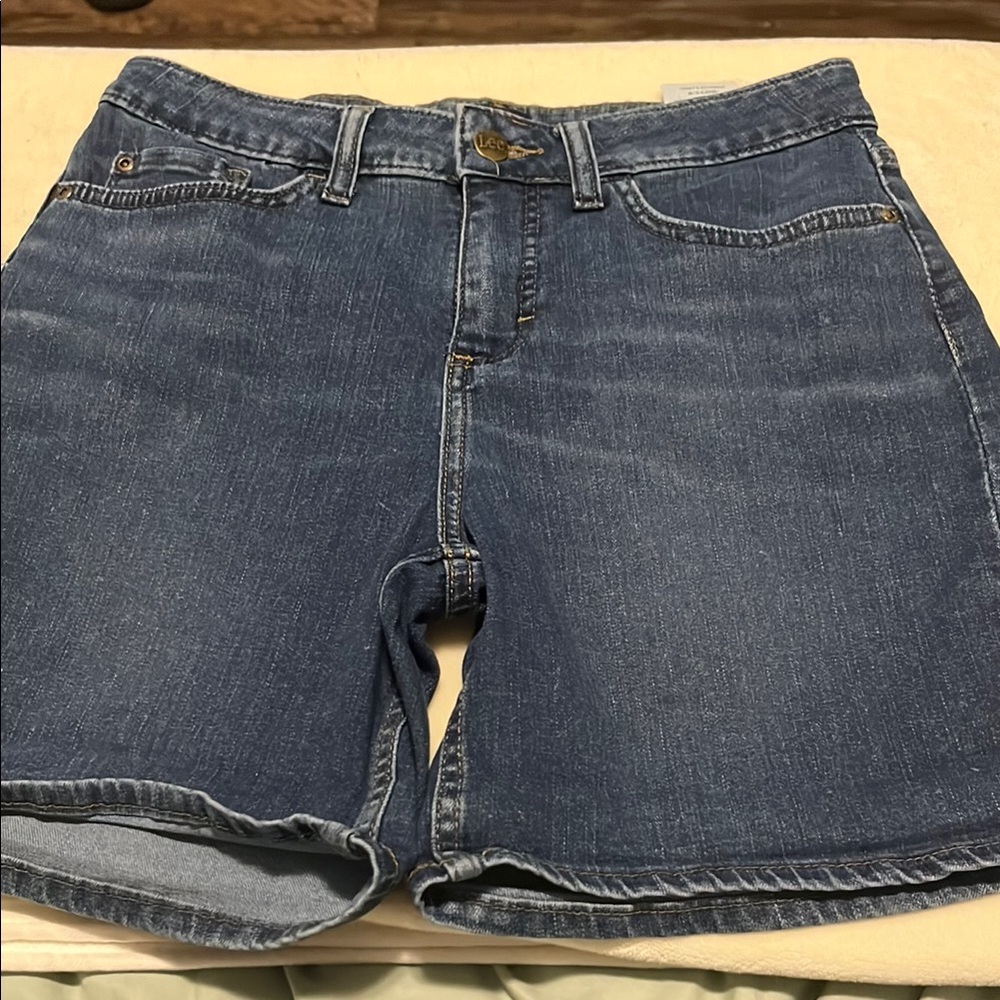 Lee Dark Blue Denim Shorts